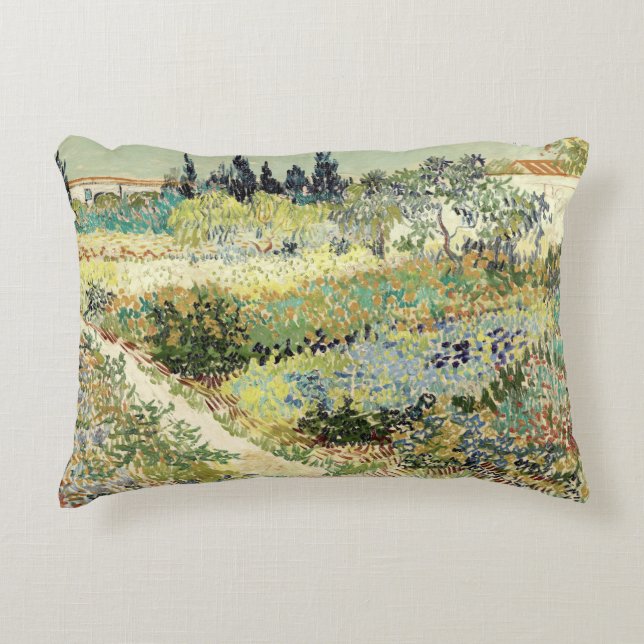 Almofada Decorativa Vincent Van Gogh Garden em Arles (Frente)