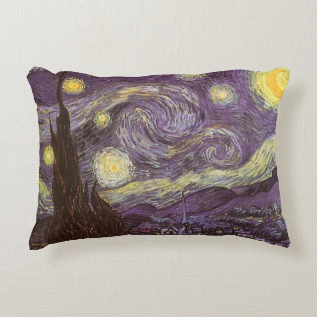 Almofada Decorativa Vincent van Gogh - Noite Estrelada (Frente)