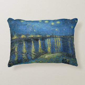 Almofada Decorativa Vincent van Gogh - Noite Estrelada sobre o Ródano