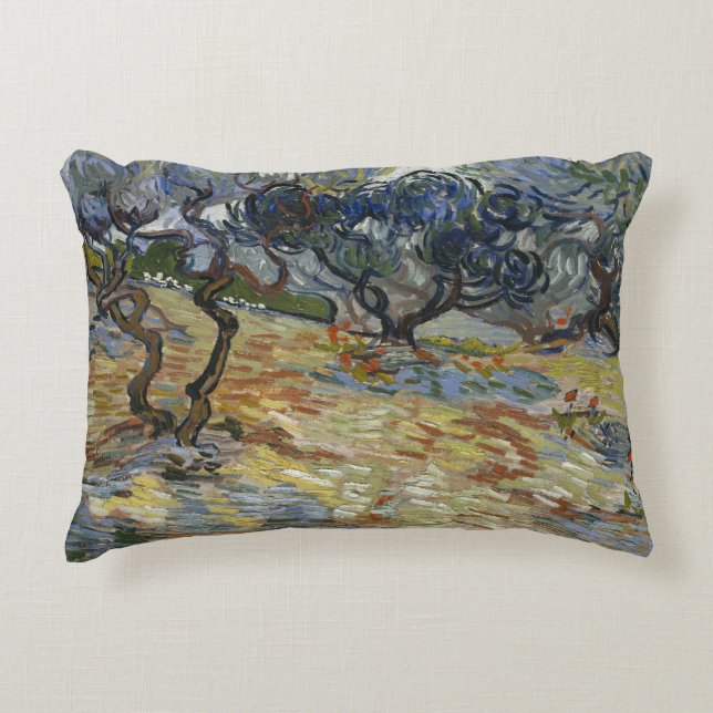 Almofada Decorativa Vincent van Gogh - Oliveiras (Frente)