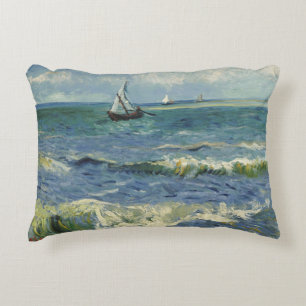 Almofada Decorativa Vincent van Gogh - Paisagem Marinha Perto de Saint