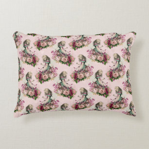 Almofada Decorativa Vintage Alice e Flores Rosa