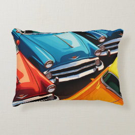 Almofada Decorativa Vintage Cars Pattern