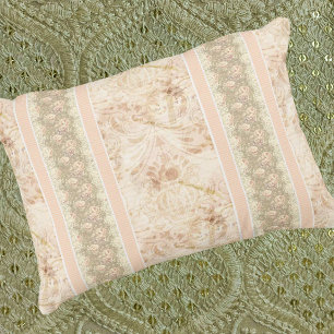 Almofada Decorativa Vintage Desbotado Floral Damasco Script