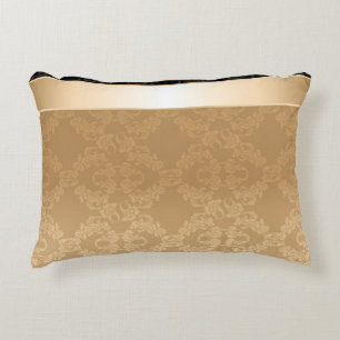 Almofada Decorativa Vintage,floral,ouro,damasco,preto,fita,padrão,