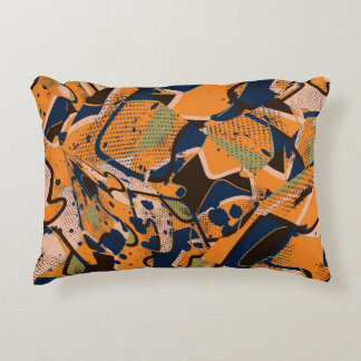 Almofada Decorativa Vintage geométrica colorido com pano de fundo perf