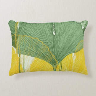 Almofada Decorativa Vintage Ginkgo Biloba: Folhas Tropicais