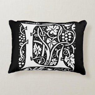 Almofada Decorativa Vintage Monograma L Art Nouveau