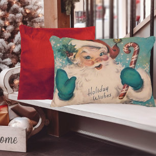 Almofada Decorativa Vintage Papais noeis com o Natal da Caneta Doce