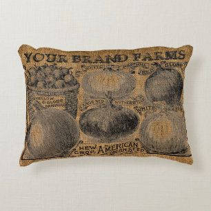 Almofada Decorativa Vintage Rustic Faux Burlap Onion Sack Modelo