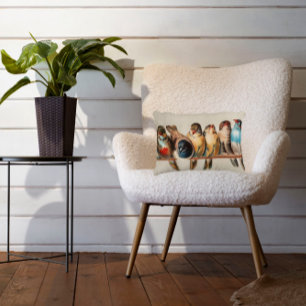 Almofada Decorativa Vintage Style Flock of Perked Birds