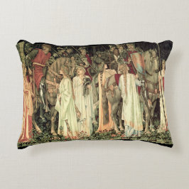Almofada Decorativa Vintage William Morris Santa Grail Knights