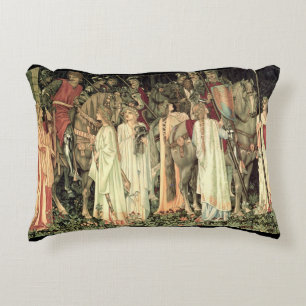 Almofada Decorativa Vintage William Morris Santa Grail Knights