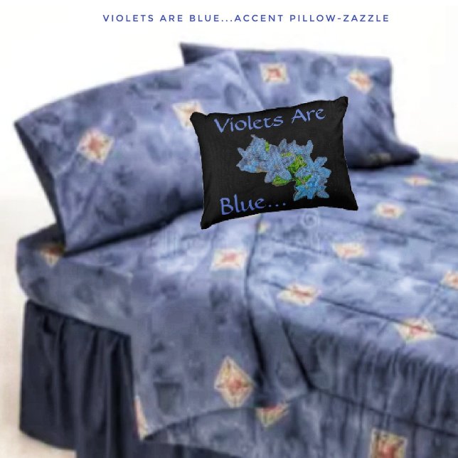 Almofada Decorativa Violetas São Azuis. (Criador carregado)