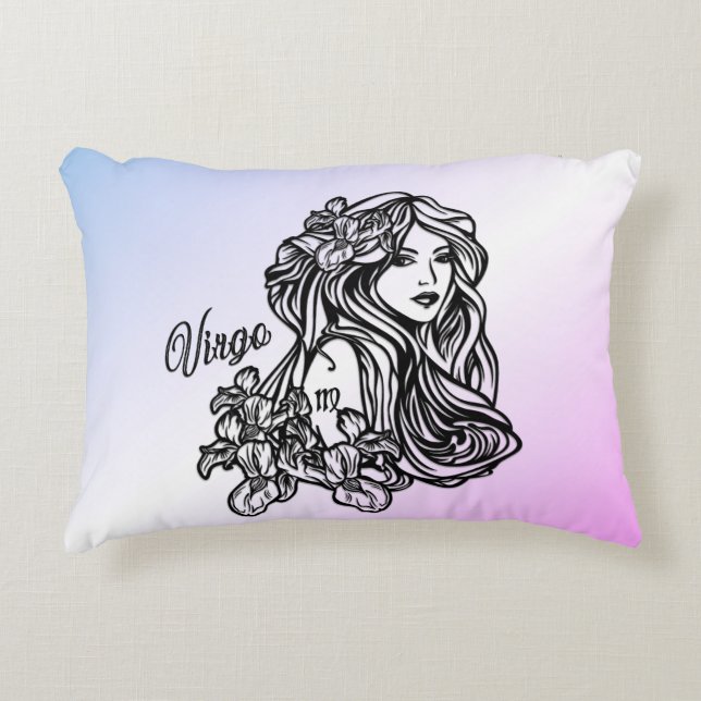 Almofada Decorativa Virgo A Virgem Zodiac Purple (Frente)