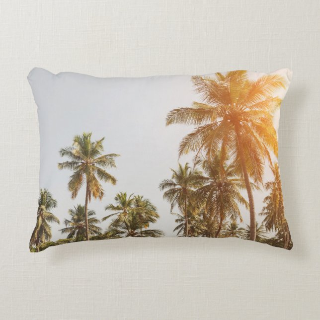 Almofada Decorativa Visão Cênica de Palm Beach (Frente)