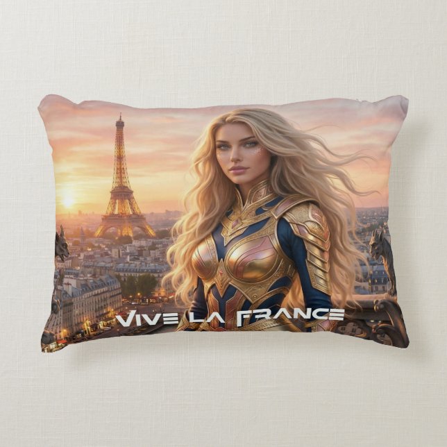 ALMOFADA DECORATIVA VIVE LA FRANCE - PARIS (Frente)