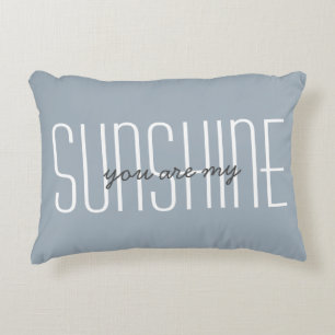 Almofada Decorativa Você É Minha Luz do Sol Citação Tipografia Azul Fo