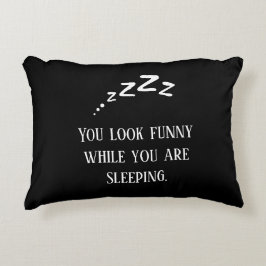 Almofada Decorativa Você parece engraçado Humor Negro e branco texto m
