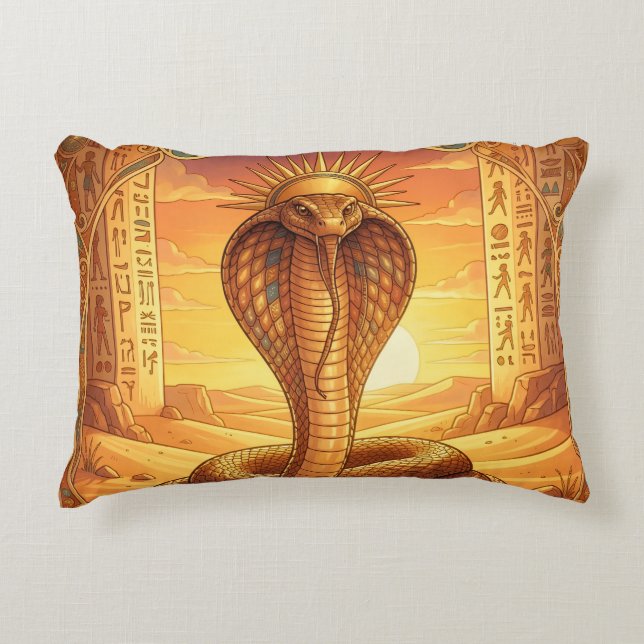 Almofada Decorativa Wadjet – Egyptian Cobra Goddess´1 (Frente)