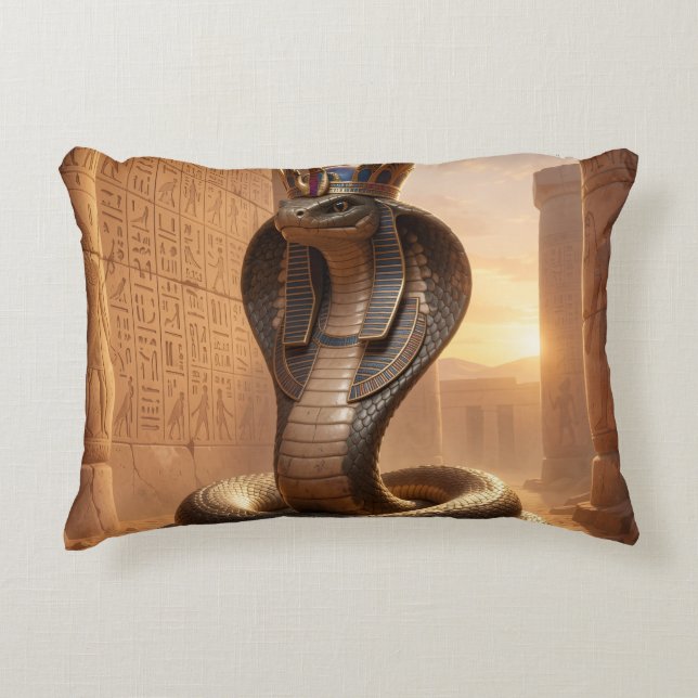 Almofada Decorativa Wadjet – Egyptian Cobra Goddess´5 (Frente)