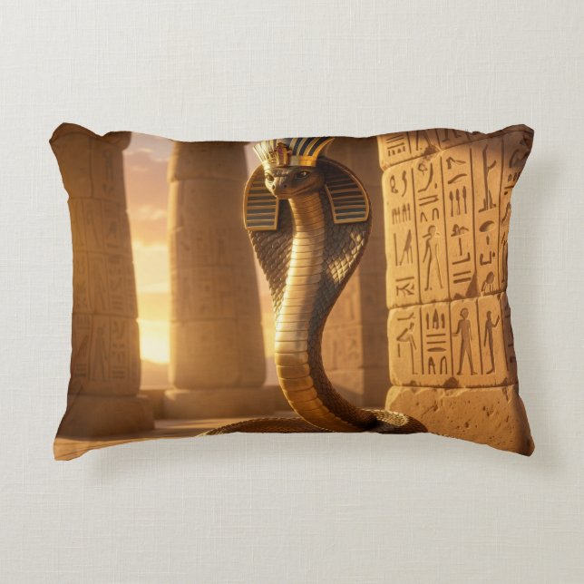 Almofada Decorativa Wadjet – Egyptian Cobra Goddess´6 (Frente)