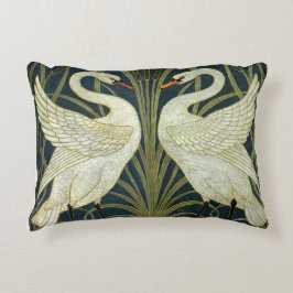 Almofada Decorativa Walter Crane Swan & Rush and Iris Victorian 