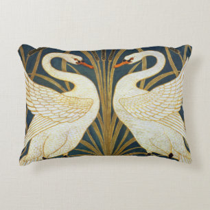 Almofada Decorativa Walter Crane - Swan, Rush E Iris Art Nouveau