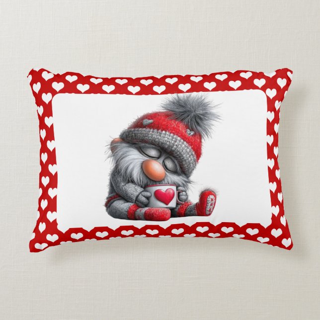 Almofada Decorativa "Warm & Cozy" Sleepy Gnome | Winter Cocoa  (Frente)