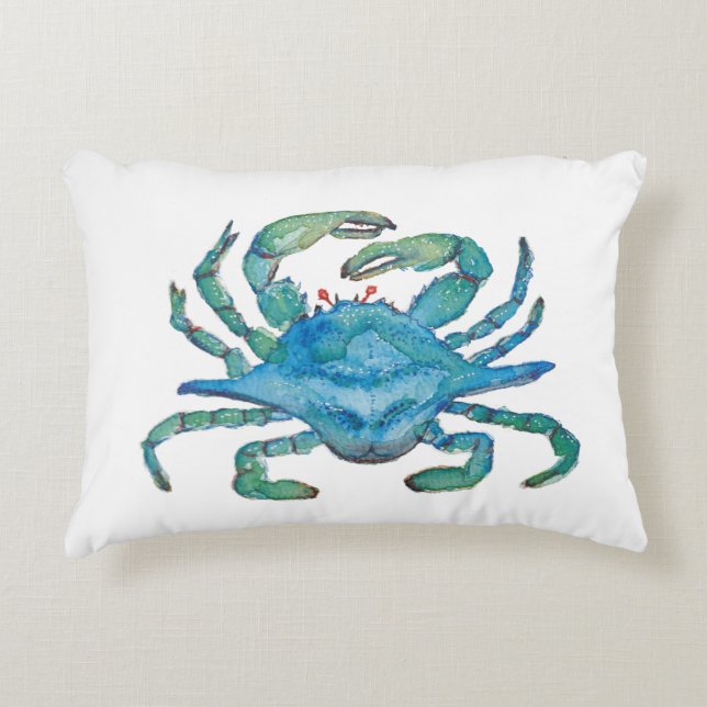 Almofada Decorativa Watercolor crab pillow (Frente)