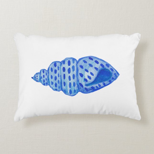 Almofada Decorativa Watercolor shell pillow (Frente)