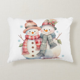 Almofada Decorativa Watercolor Snowman