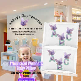 Almofada Decorativa Whimsders ABC Butterfly Travesseiro