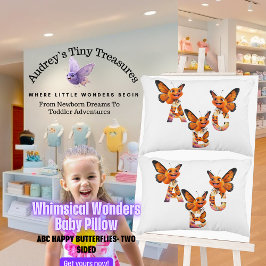 Almofada Decorativa Whimsders ABC Butterfly Travesseiro