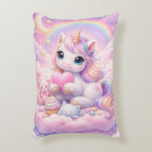 Whimsical Kawaii Unicorn & Friends Pastel Cloud