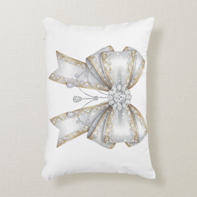 Almofada Decorativa white bow (Frente(Vertical))