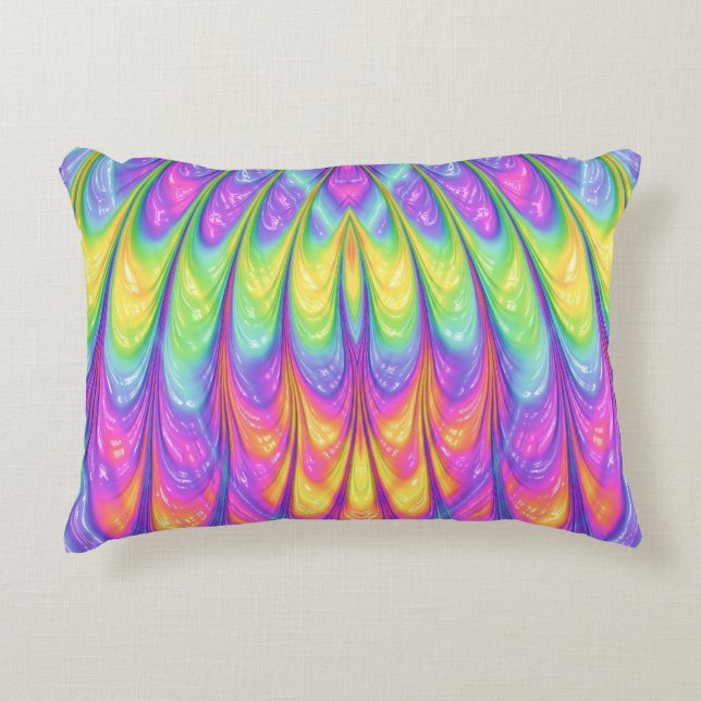 Almofada Decorativa ~ WILD PASTEL ~ Design Fractal ~ (Frente)