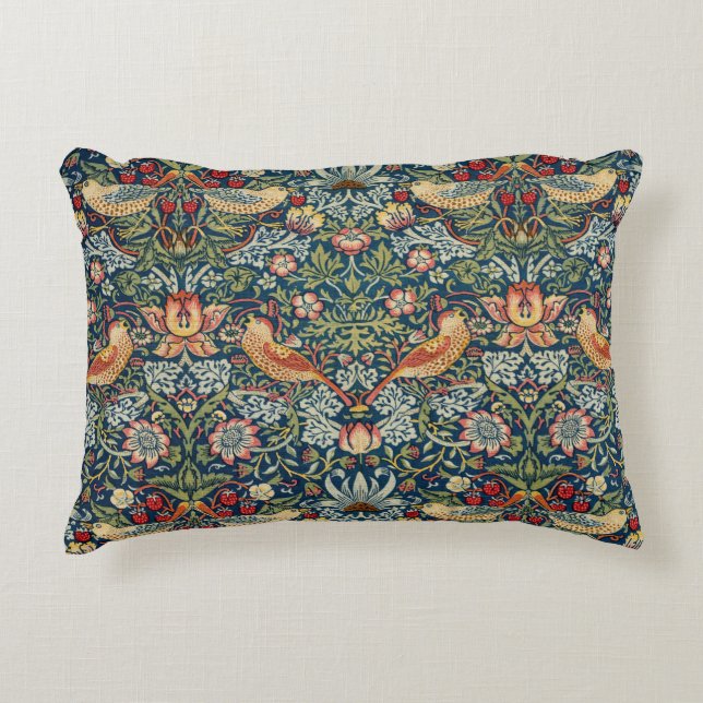 Almofada Decorativa William Morris Art Travesseiro decorativo Strawber (Frente)