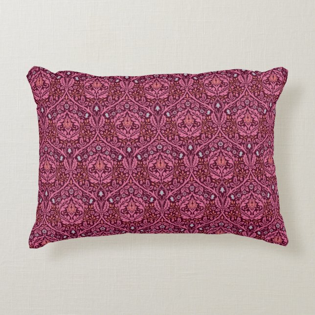 Almofada Decorativa William Morris Ouro Bough em Plum (Frente)
