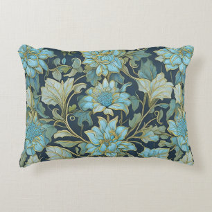 Almofada Decorativa William Morris Teal Flowers