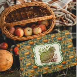 Almofada Decorativa William Morris Vintage Autumn Pumpkins Com Cat