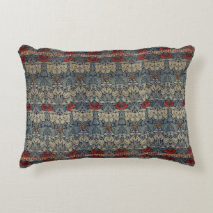 Almofada Decorativa William Morris Vintage Red Floral Tulip e Rosa