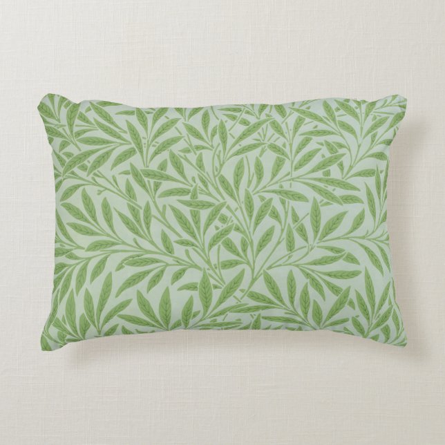 Almofada Decorativa William Morris Willow Flower Classic Green (Frente)