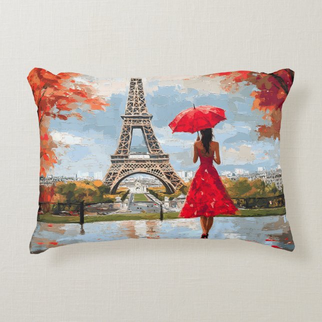 Almofada Decorativa Wind Romance Paris Chic Walk (Frente)