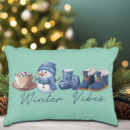 Almofada Decorativa Winter Vibes Friendly Snowman