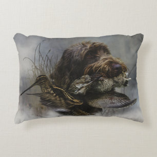 Almofada Decorativa Wirehaired Pointing Griffon, Caça a pau