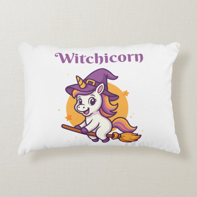 Almofada Decorativa Witchicorn - Engraçado (Frente)