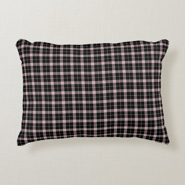 Almofada Decorativa Xadrez Country/Preto (Frente)