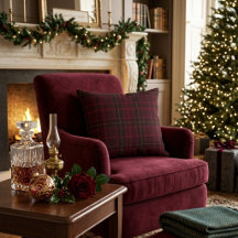 Xadrez Escocês Burgundy Elegante