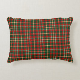 Almofada Decorativa Xadrez Escocês Clássico de Natal Vermelho Verde Do